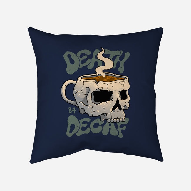 Death Before Decaf Skull-none removable cover w insert throw pillow-vp021
