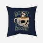 Death Before Decaf Skull-none removable cover w insert throw pillow-vp021