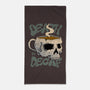 Death Before Decaf Skull-none beach towel-vp021