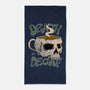 Death Before Decaf Skull-none beach towel-vp021