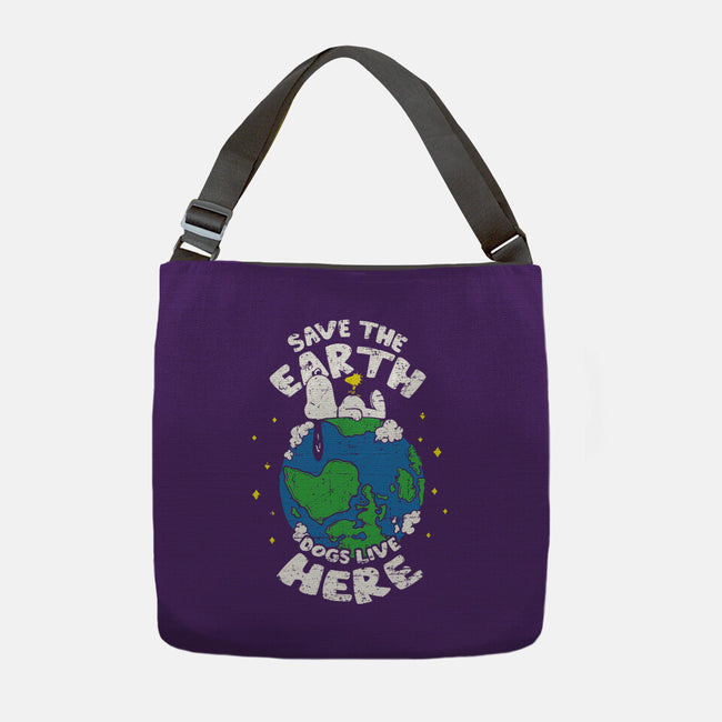 Dogs Live Here-none adjustable tote bag-turborat14