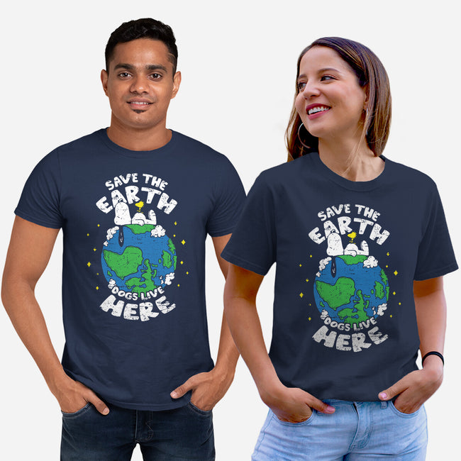 Dogs Live Here-unisex basic tee-turborat14