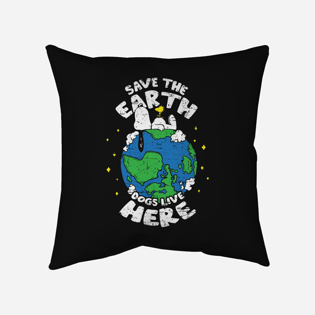 Dogs Live Here-none removable cover w insert throw pillow-turborat14