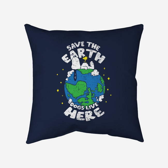Dogs Live Here-none removable cover w insert throw pillow-turborat14