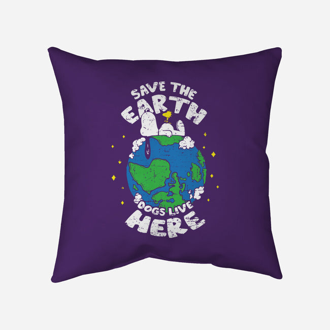 Dogs Live Here-none removable cover w insert throw pillow-turborat14