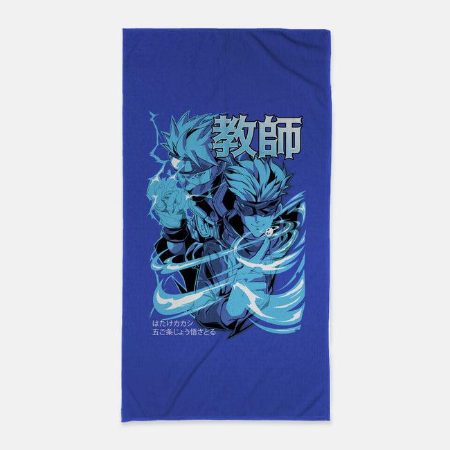 Masked Sensei-none beach towel-Kabuto Studio