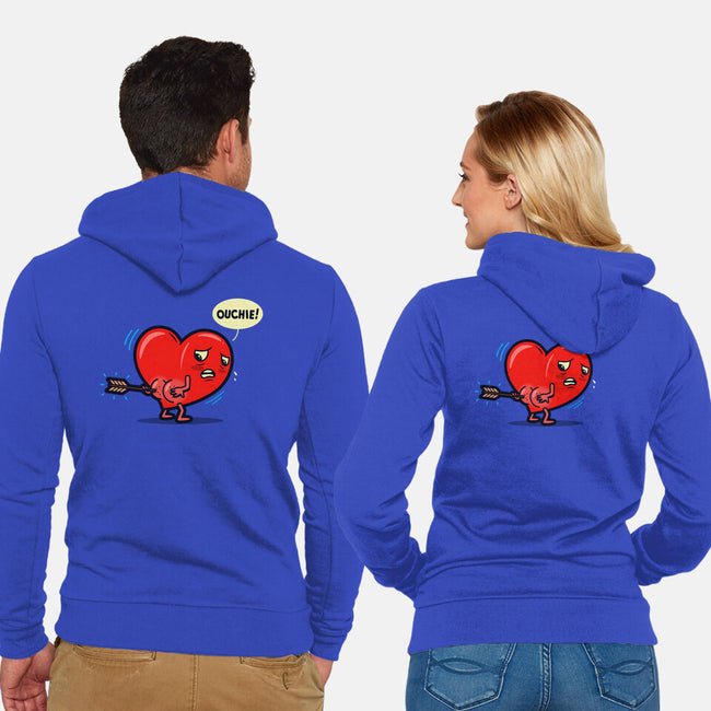 Heart Ache-unisex zip-up sweatshirt-Boggs Nicolas