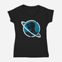 Deep In Thought-womens v-neck tee-drbutler