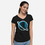 Deep In Thought-womens v-neck tee-drbutler