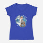 Japanese Fox-womens v-neck tee-IKILO