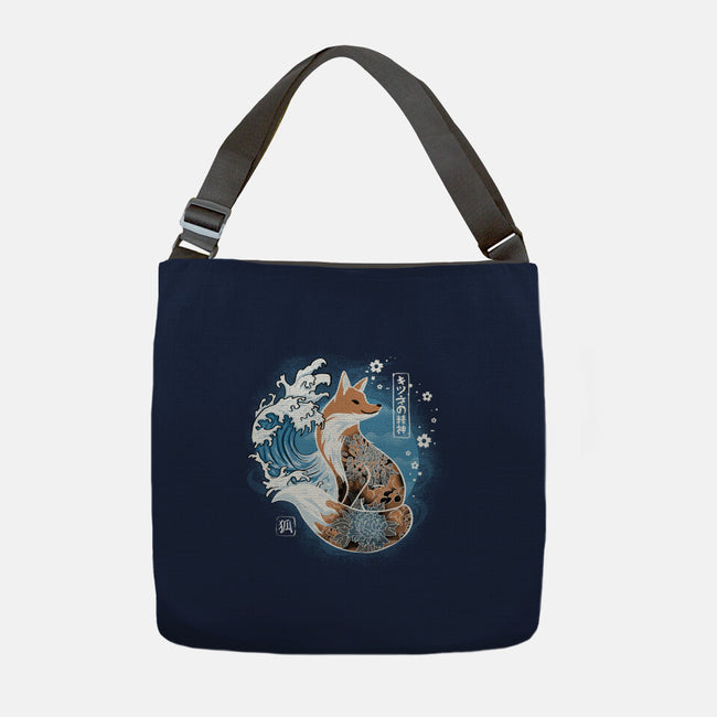 Japanese Fox-none adjustable tote bag-IKILO