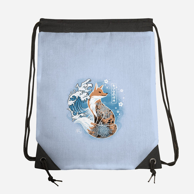 Japanese Fox-none drawstring bag-IKILO