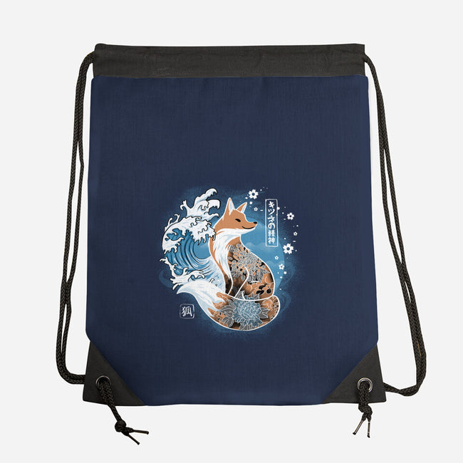 Japanese Fox-none drawstring bag-IKILO