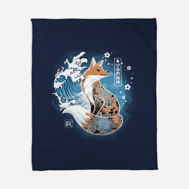 Japanese Fox-none fleece blanket-IKILO