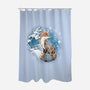 Japanese Fox-none polyester shower curtain-IKILO