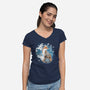 Japanese Fox-womens v-neck tee-IKILO