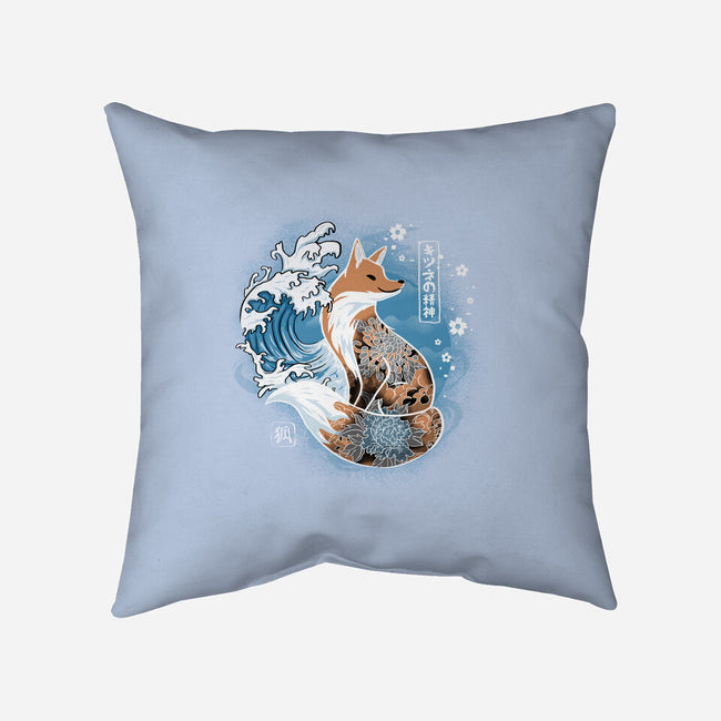 Japanese Fox-none removable cover throw pillow-IKILO