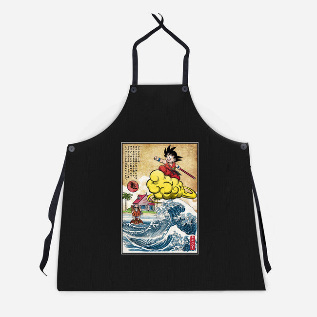 Pink House On A Small Island-unisex kitchen apron-DrMonekers