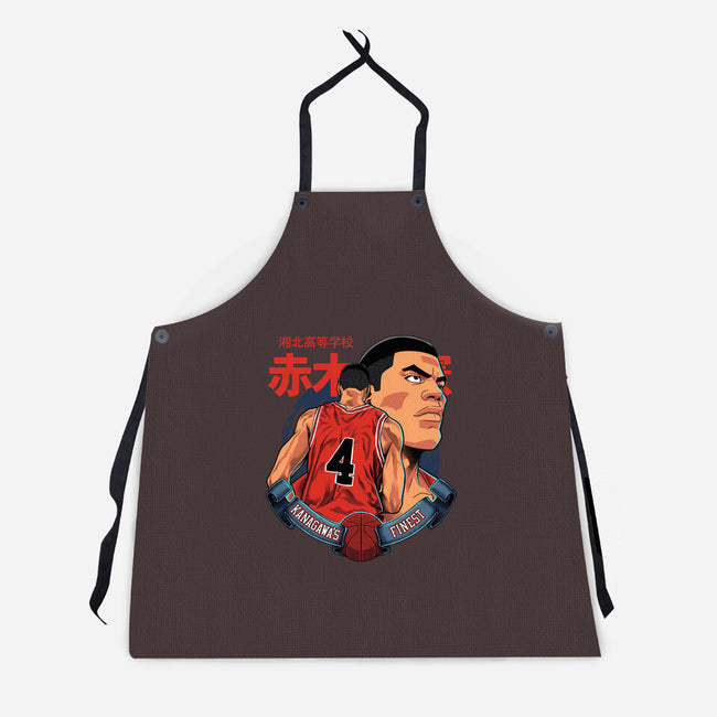 Kanagawa's Finest Center-unisex kitchen apron-Badbone Collections