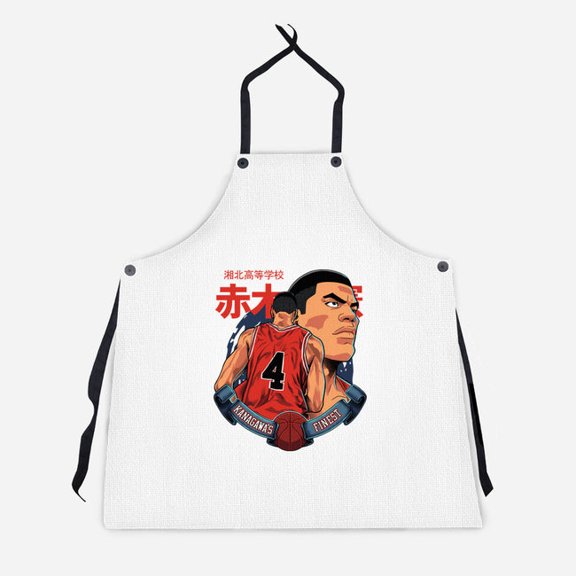 Kanagawa's Finest Center-unisex kitchen apron-Badbone Collections