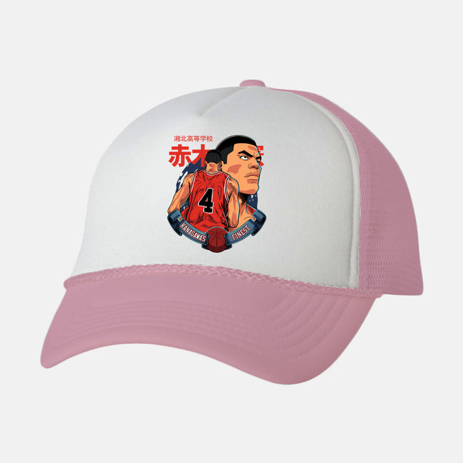 Kanagawa's Finest Center-unisex trucker hat-Badbone Collections