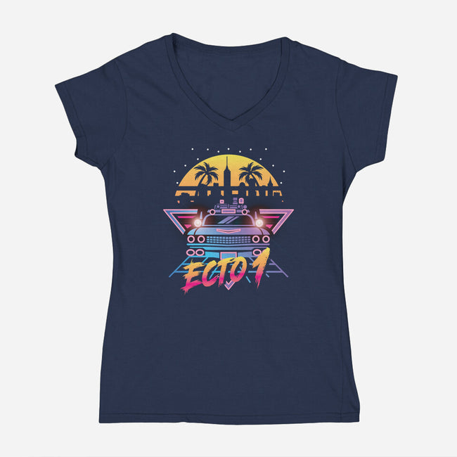 Neon Ghost-womens v-neck tee-jrberger