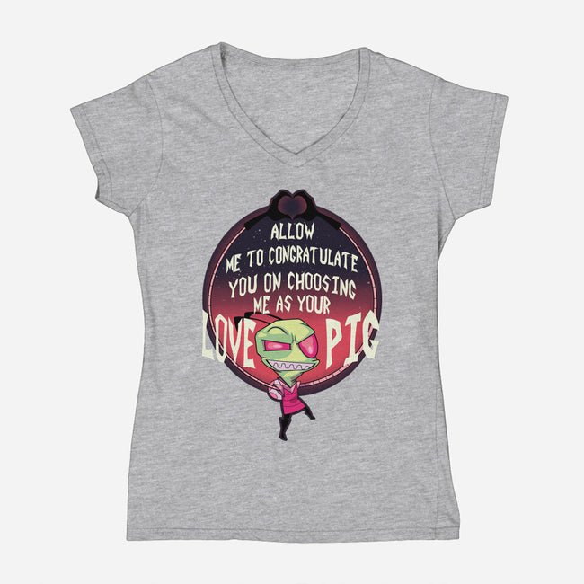Love Pig-womens v-neck tee-SeamusAran