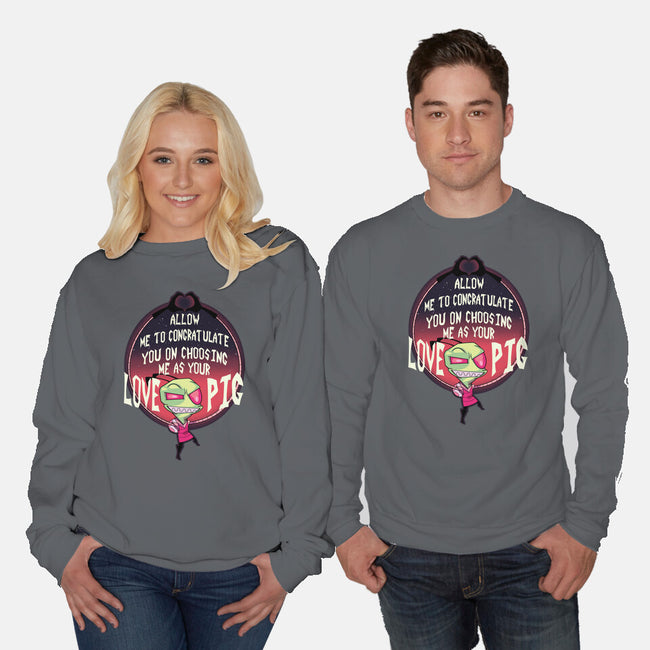 Love Pig-unisex crew neck sweatshirt-SeamusAran