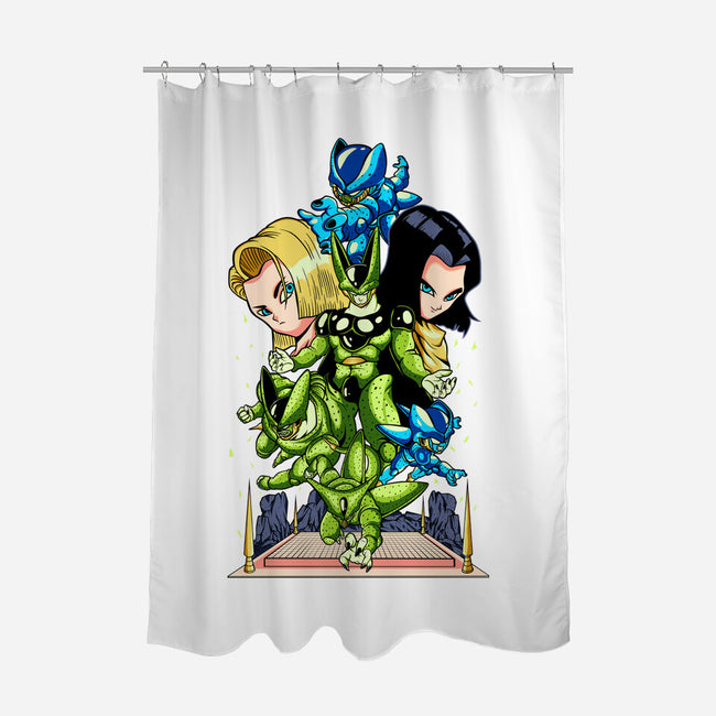 Dragonball Defense-none polyester shower curtain-Owlcreation