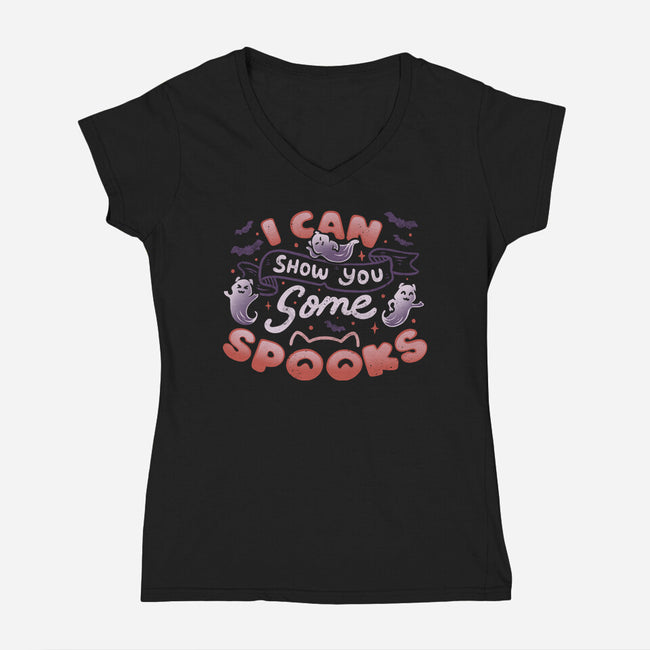 I Can Show You Some Spooks-womens v-neck tee-tobefonseca
