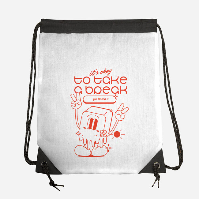 Take A Break-none drawstring bag-Stupella
