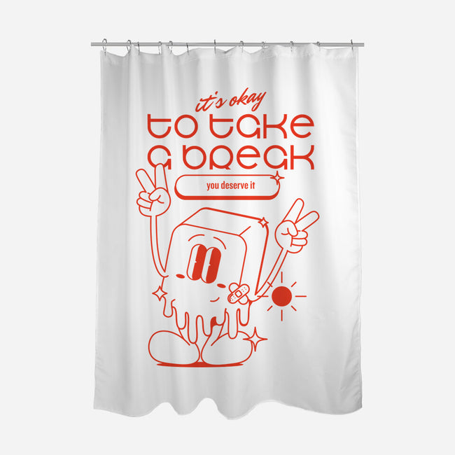 Take A Break-none polyester shower curtain-Stupella
