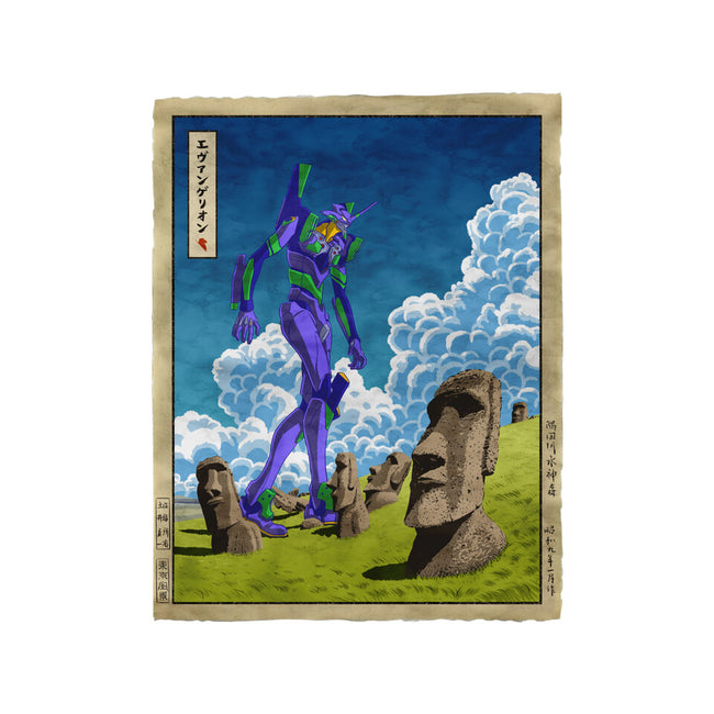 Colossus On Easter Island-none polyester shower curtain-albertocubatas