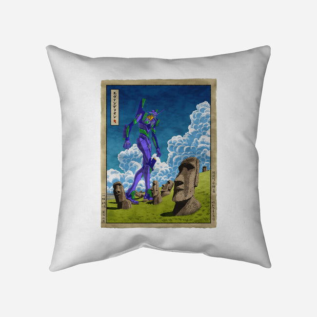 Colossus On Easter Island-none removable cover throw pillow-albertocubatas
