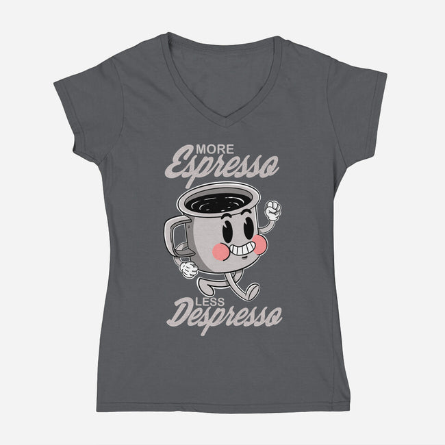 More Espresso Less Despresso-womens v-neck tee-Tri haryadi