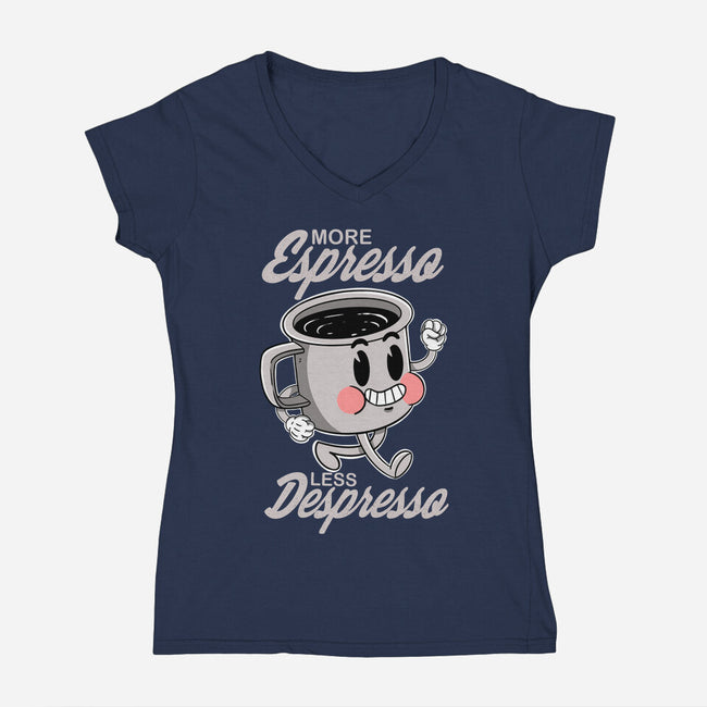 More Espresso Less Despresso-womens v-neck tee-Tri haryadi