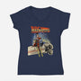 Back To The Death Star-womens v-neck tee-zascanauta