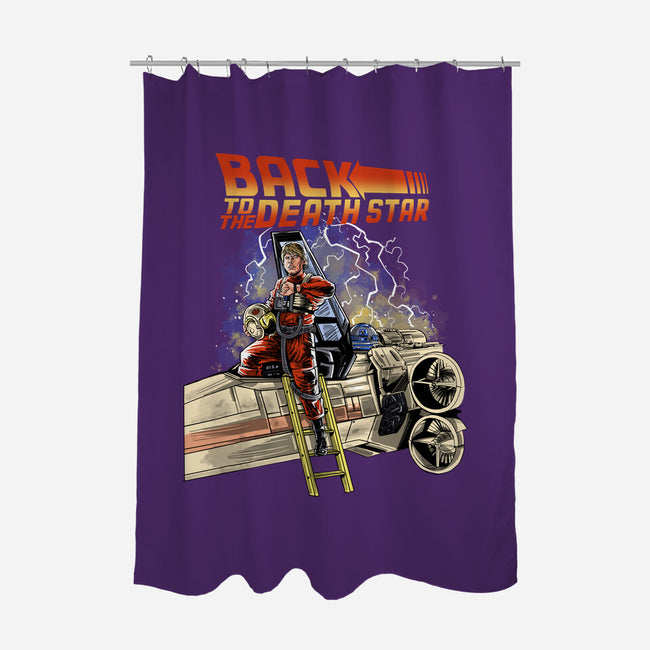 Back To The Death Star-none polyester shower curtain-zascanauta