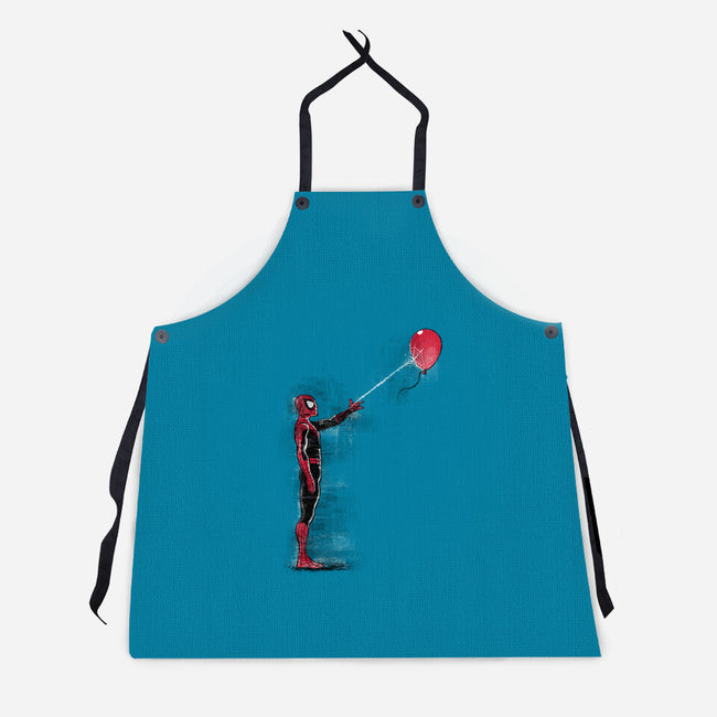 Spider With Balloon-unisex kitchen apron-zascanauta