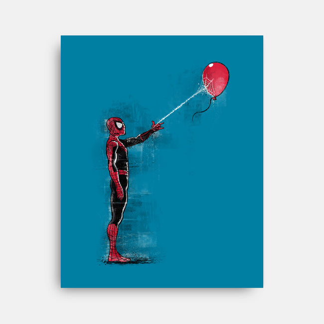 Spider With Balloon-none stretched canvas-zascanauta
