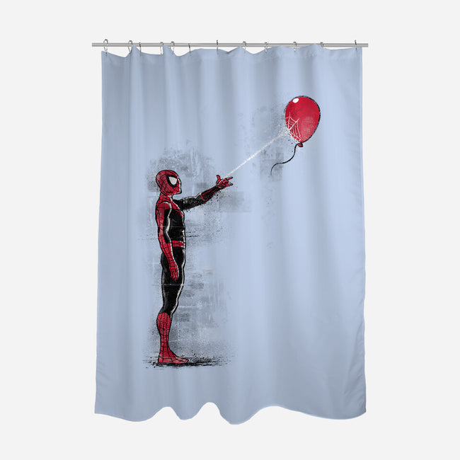 Spider With Balloon-none polyester shower curtain-zascanauta