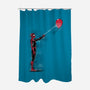 Spider With Balloon-none polyester shower curtain-zascanauta