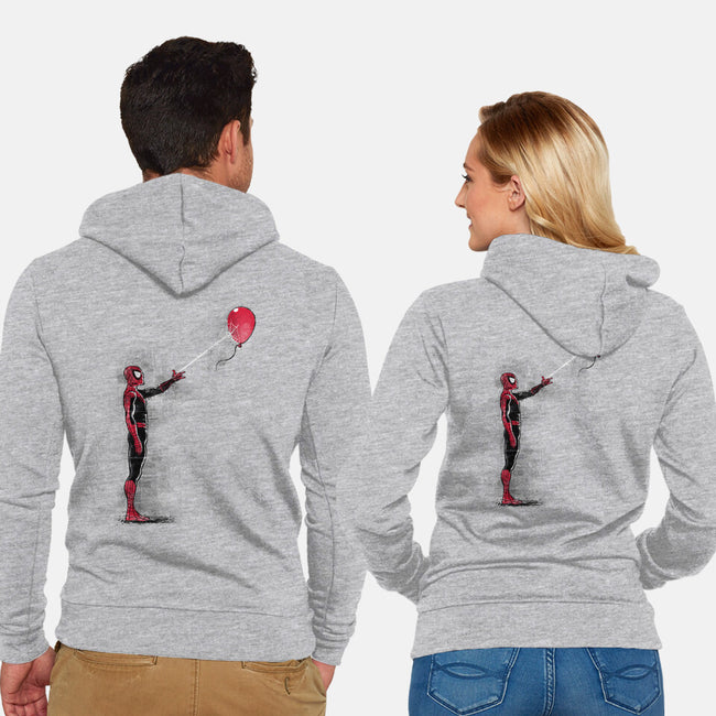 Spider With Balloon-unisex zip-up sweatshirt-zascanauta