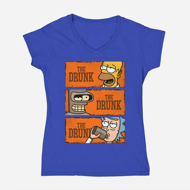 The Drunks-womens v-neck tee-Barbadifuoco