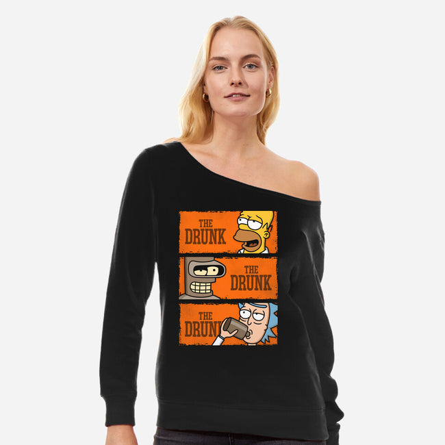 The Drunks-womens off shoulder sweatshirt-Barbadifuoco
