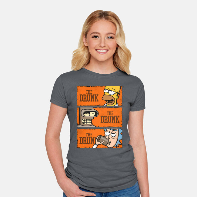 The Drunks-womens fitted tee-Barbadifuoco