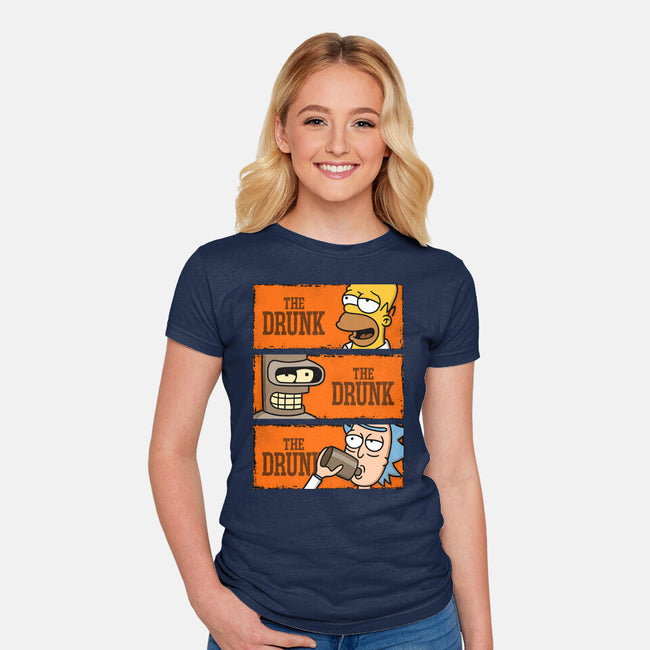 The Drunks-womens fitted tee-Barbadifuoco