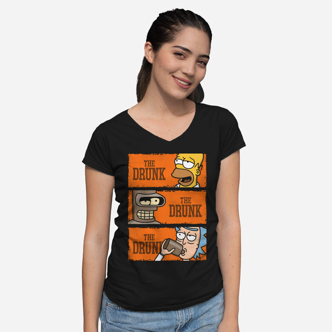 The Drunks-womens v-neck tee-Barbadifuoco