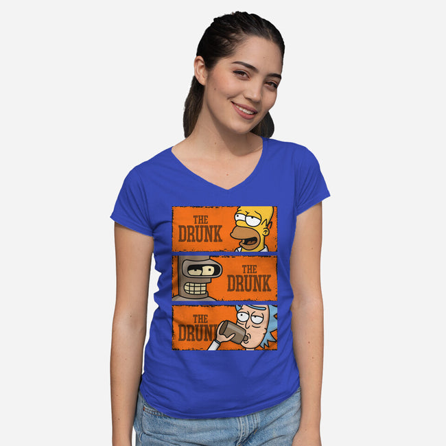 The Drunks-womens v-neck tee-Barbadifuoco
