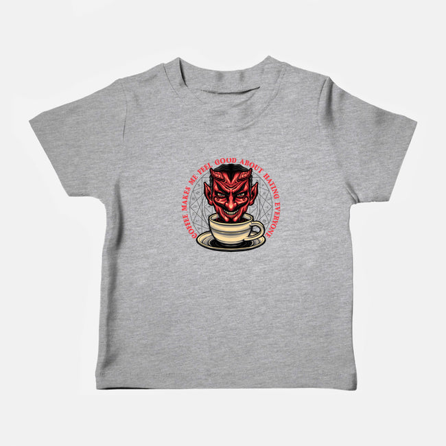 The Coffee Devil-baby basic tee-momma_gorilla